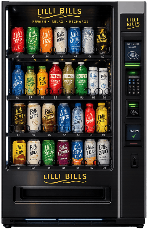 Beverage vending machine with cold drinks